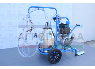 Αρμεκτική Milker -2- Αιγοπροβάτων με Ένα Κάδο 30Λίτρων INOX - Αντλία 300Λίτρων Ξηρού Τύπου