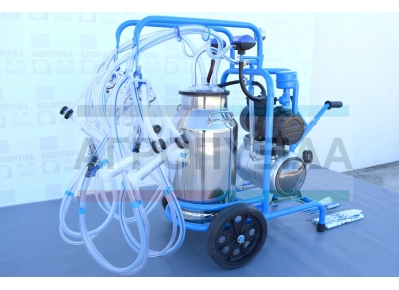 Αρμεκτική Milker 4 Αιγοπροβάτων με Ένα Κάδο 40Λίτρων INOX-Αντλία 1,5HP-400Λίτρων Ξηρού Τύπου